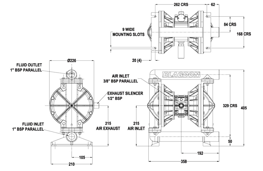 размеры B25